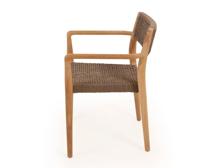 Luna Tonka Teak havemøbelsæt m/6 stole - Ø180 cm
