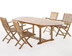 Madrid Teak Havemøbelsæt m/4 Mia m/armlæn