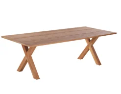 Mako Plankebord 90x200 cm - m/bordben i teak - Kryds