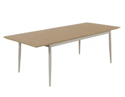 Malmø Geneve Havemøbelsæt - 100x180/235 cm - Gråhvid