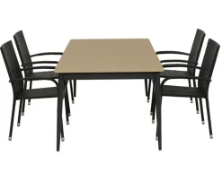 Malmø Geneve Havemøbelsæt - 100x180/235 cm - Mørkegrå