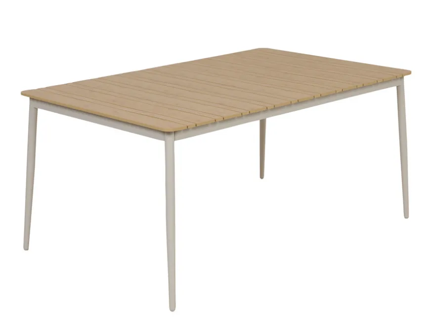 Malmø Havebord - 100x160 cm - Gråhvid