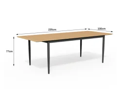 Malmø Nora Havemøbelsæt - 100x180/235 cm - Mørkegrå
