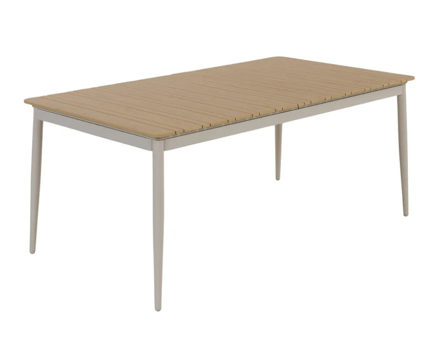 Malmø Nora Havemøbelsæt - 100x180/235 cm - Gråhvid
