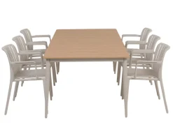 Malmø Sonja Havelmøbelsæt - 100x200 cm - Gråhvid