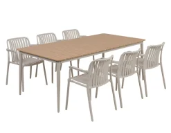 Malmø Sonja Havelmøbelsæt - 100x200 cm - Gråhvid