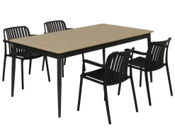 Malmø Sonja Havemøbelsæt - 100x180/235 cm - Mørkegrå