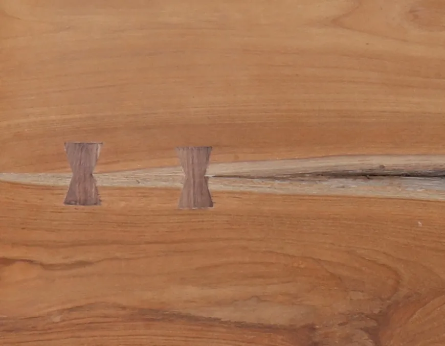 Mika Plankebord 100x240 cm - m/bordben i teak - Skrå