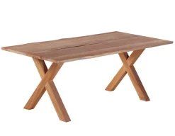 Mika Plankebord 90x200 cm - m/bordben i teak - Kryds