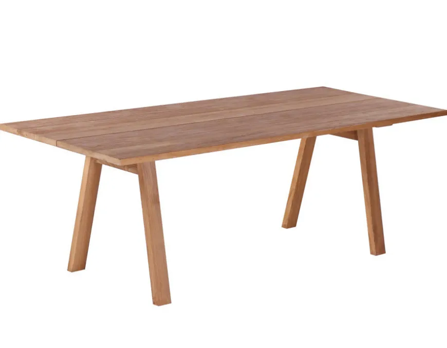 Milo Plankebord 100x240 cm - m/bordben i teak - Skrå