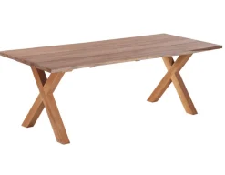 Mona Plankebord 100x240 cm - m/bordben i teak - Kryds