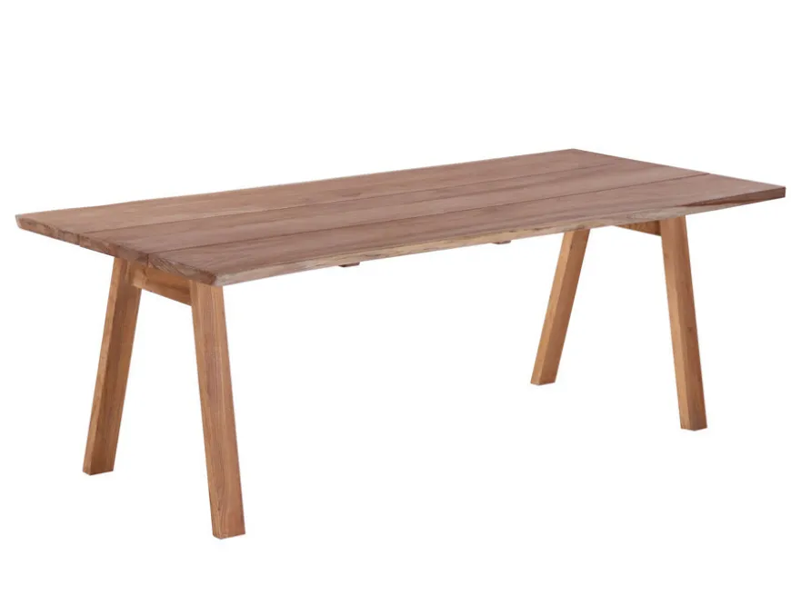 Mona Plankebord 100x240 cm - m/bordben i teak - Skrå