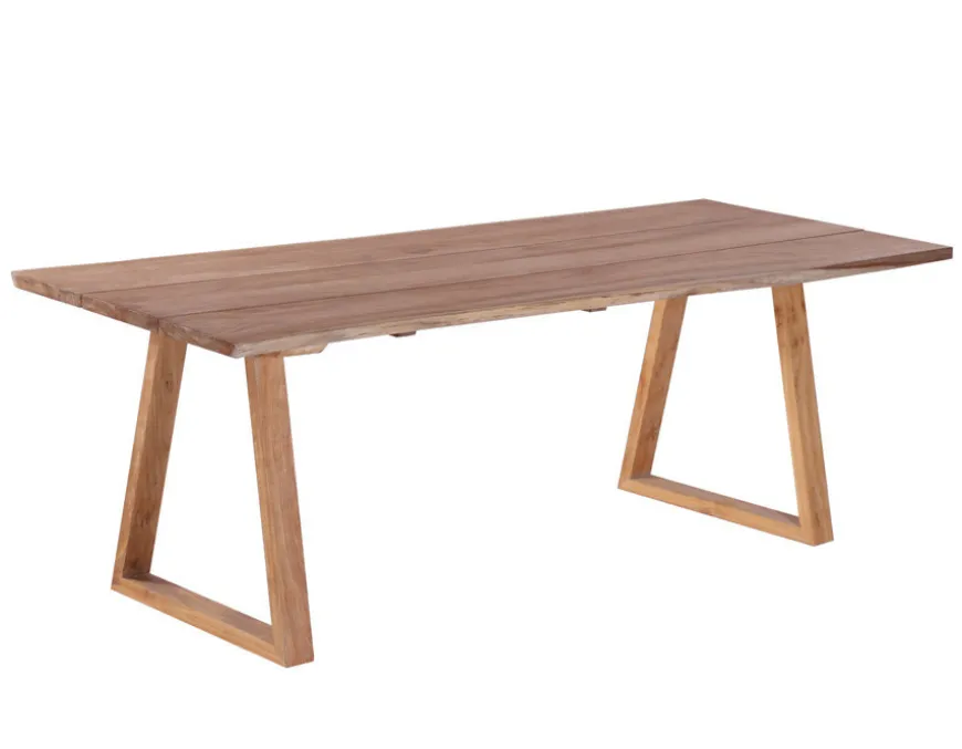 Mona Plankebord 90x200 cm - m/bordben i teak - Trapez