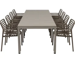 Nardi Rio Doga Havemøbelsæt 210-280cm - Latte/Tabacco