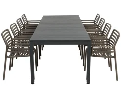 Nardi Rio Doga Havemøbelsæt 210-280cm - Antracit/Tabacco