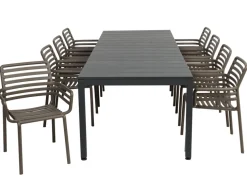 Nardi Rio Doga Havemøbelsæt 210-280cm - Antracit/Tabacco