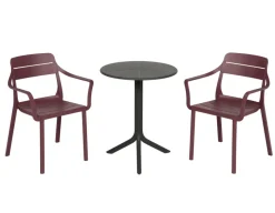 Nardi Spritz Cassia Cafesæt Ø60 - Antracite/Borgogna