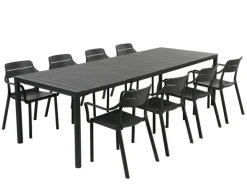 Nardi Tevere Cassia Havemøbelsæt 210-275cm - Antracit