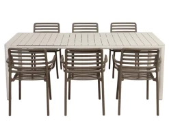 Nardi Tevere Doga Havemøbelsæt 147-211cm - Sand/Tabacco