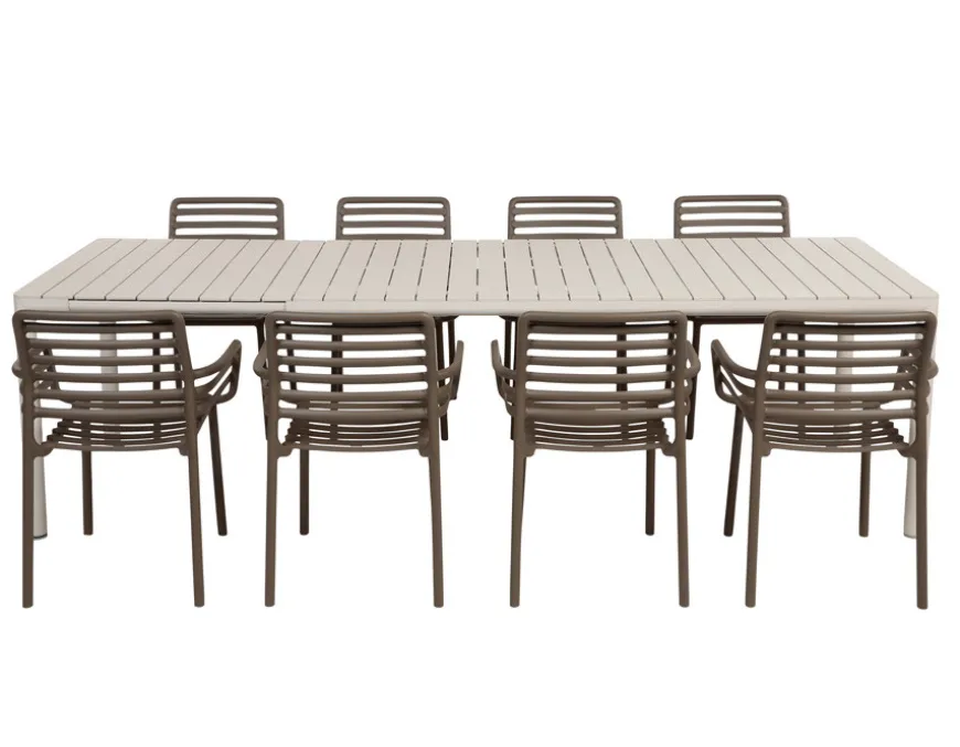 Nardi Tevere Doga Havemøbelsæt 210-275cm - Sand/Tabacco