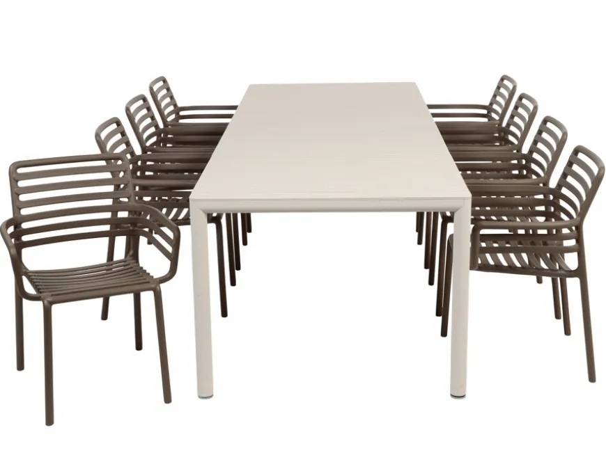 Nardi Tevere Doga Havemøbelsæt 210-275cm - Sand/Tabacco