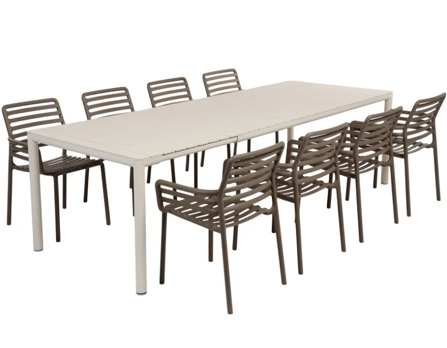 Nardi Tevere Doga Havemøbelsæt 210-275cm - Sand/Tabacco