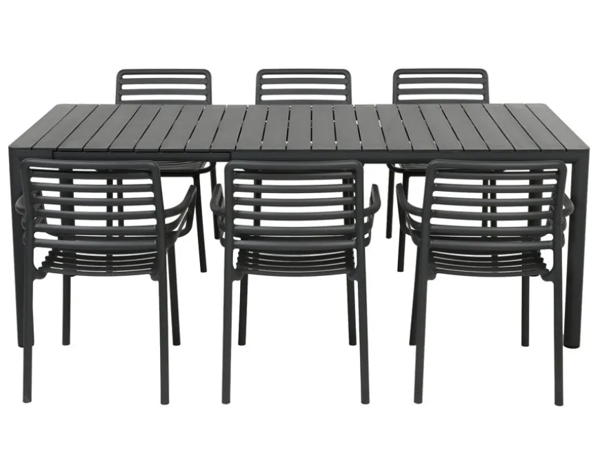 Nardi Tevere Doga Havemøbelsæt 147-211cm - Antracit