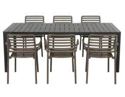 Nardi Tevere Doga Havemøbelsæt 147-211cm - Antracit/Tabacco