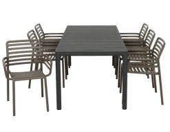Nardi Tevere Doga Havemøbelsæt 147-211cm - Antracit/Tabacco