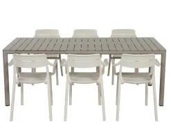 Nardi Tevere/Cassia Havemøbelsæt 147-211cm - Latte/Sand