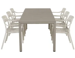 Nardi Tevere/Cassia Havemøbelsæt 147-211cm - Latte/Sand