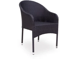 Nydala Andrea Havemøbelsæt m/4 stole - 90x150/200 - Grå/Sort
