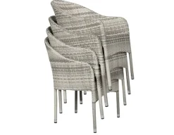 Nydala Andrea Havemøbelsæt m/4 stole - 90x150/200 - Grå