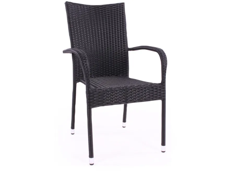 Nydala Geneve Havemøbelsæt m/4 stole - 90x150/200 - Lys Grå/Sort