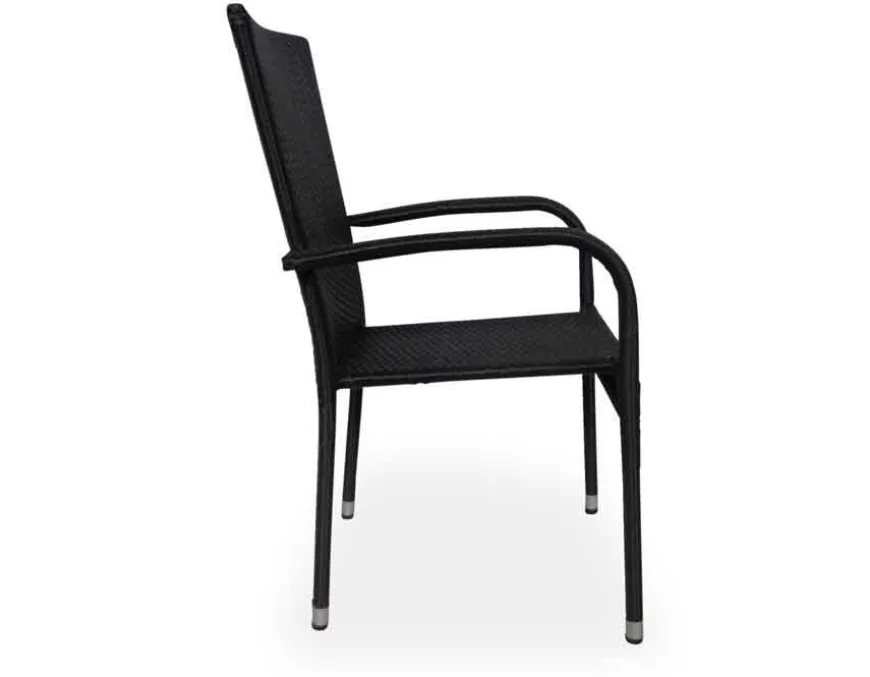 Nydala Geneve Havemøbelsæt m/4 stole - 90x150/200 - Lys Grå/Sort