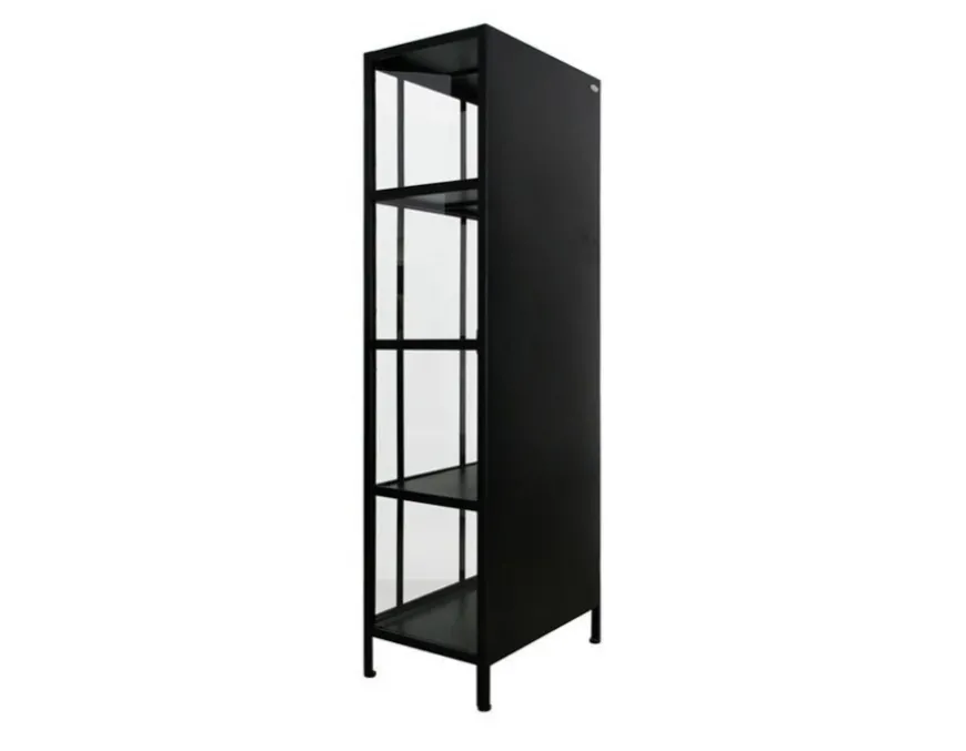 Nyråd Vitrineskab i Metal - 60x40x172 cm - Sort