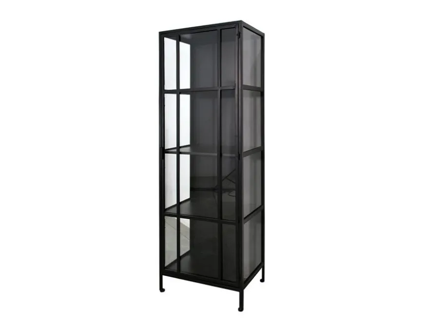 Nyråd Vitrineskab i Metal - 60x40x172 cm - Sort