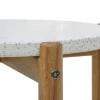 Olivia Sidebord - Ø37|46H cm - Akacie/terrazzo