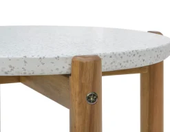 Olivia Sidebord - Ø37|46H cm - Akacie/terrazzo