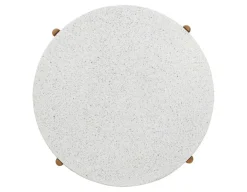 Olivia Sidebord - Ø37|46H cm - Akacie/terrazzo