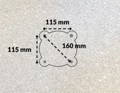 Parasolfod til Hængeparasol 120 kg - Granit m/hjul