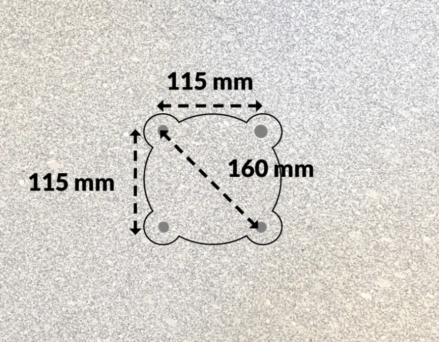 Parasolfod til Hængeparasol 120 kg - Granit m/hjul