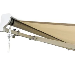 Pil Markise - Semikassette m/Motor - 4,8 x 3 m - Hvid/Beige