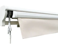 Pil Markise - Semikassette m/Motor - 4,8 x 3 m - Hvid/Beige