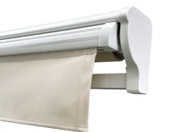 Pil Markise - Semikassette m/Motor - 4,8 x 3 m - Hvid/Beige