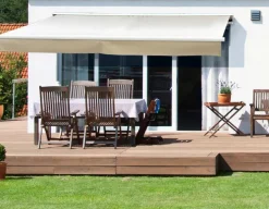 Pil Markise - Semikassette m/Motor - 3,5 x 3 m - Hvid/Beige