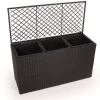 Plantekasse m/3 rum og espalier - Sort