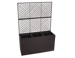 Plantekasse m/3 rum og espalier - Sort