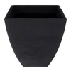 Plastkrukke m/riller - 40x40x42 cm - Antracit