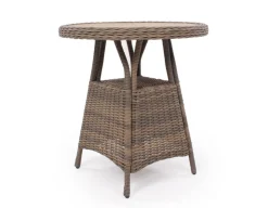 Rio Dusty Cafesæt m/2 loungestole - Ø 70 cm - m/vandafv. hynder